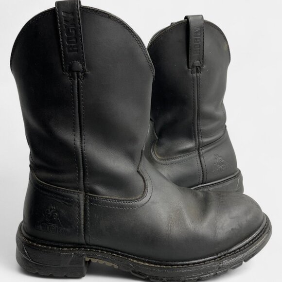 Rocky Men's Leather Western Ride Comfort Boots Cowboy Work Biker Size 10 M - Picture 15 of 15